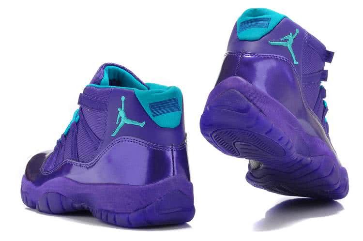 Air Jordan 11 Purple Upper And Blue Shoelaces Men And Women 5
