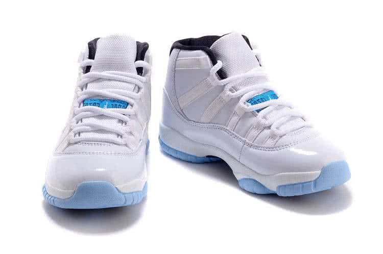 Air Jordan 11 White Upper And Sky Blue Sole Kids 4
