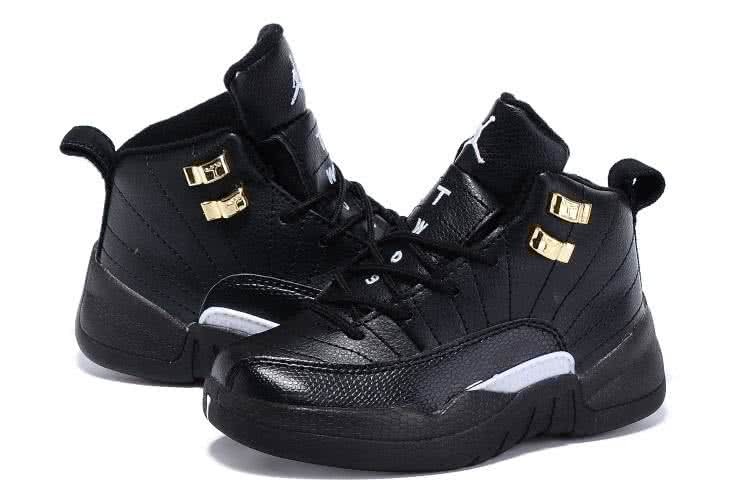 Air Jordan12 Kids All Black Upper 5