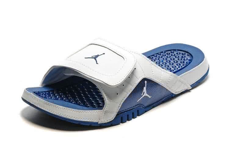 Air Jordan 12 Slippers Men White And Blue 3