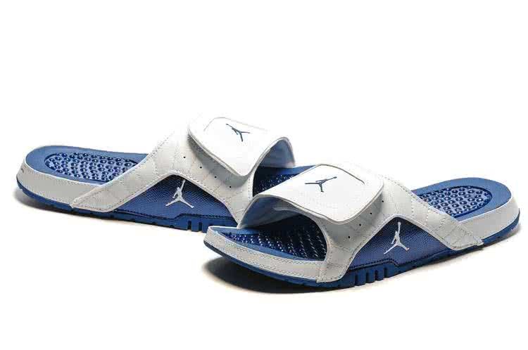 Air Jordan 12 Slippers Men White And Blue 4