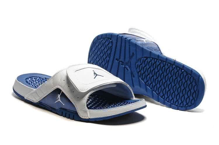 Air Jordan 12 Slippers Men White And Blue 5