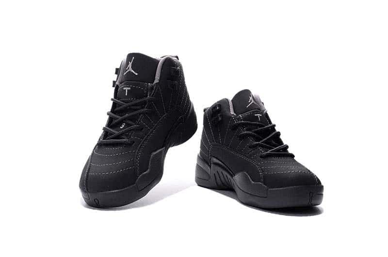 Air Jordan 12 Kids All Black 4