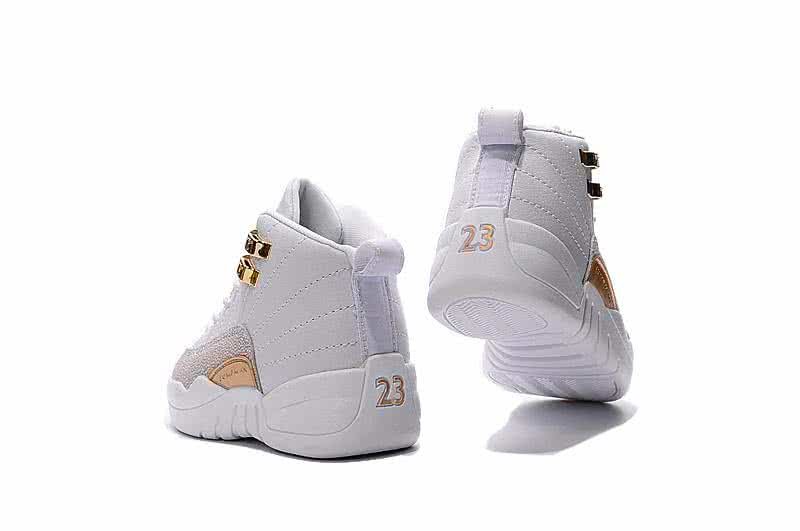 Air Jordan 12 Kids All White 5