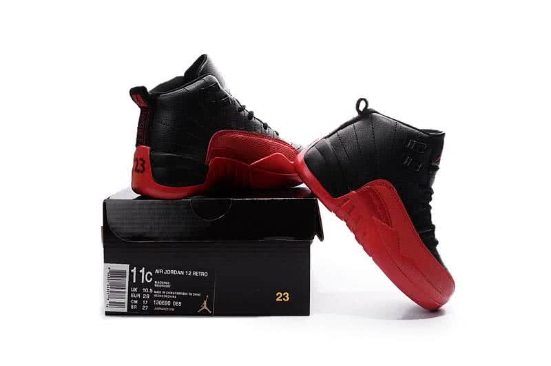 Air Jordan 12 Kids Black And Red 2
