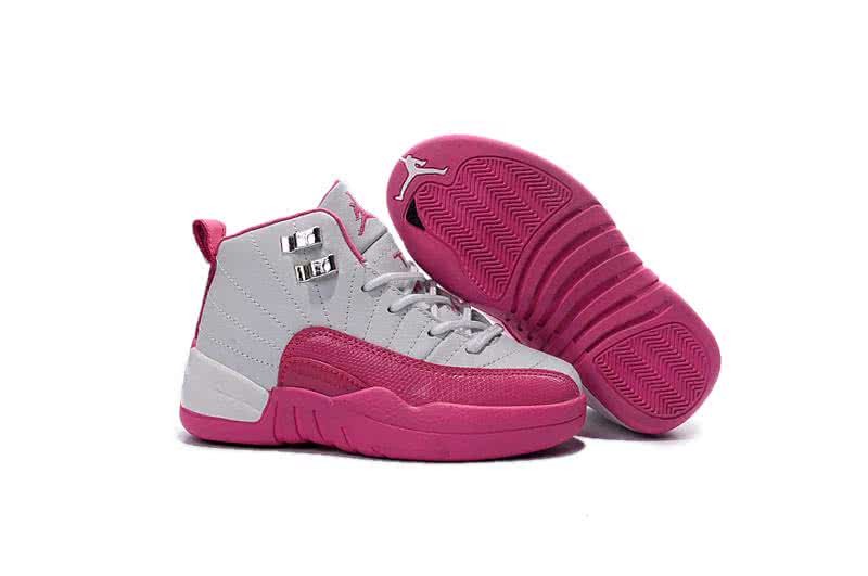 Air Jordan 12 Kids White And Pink 1