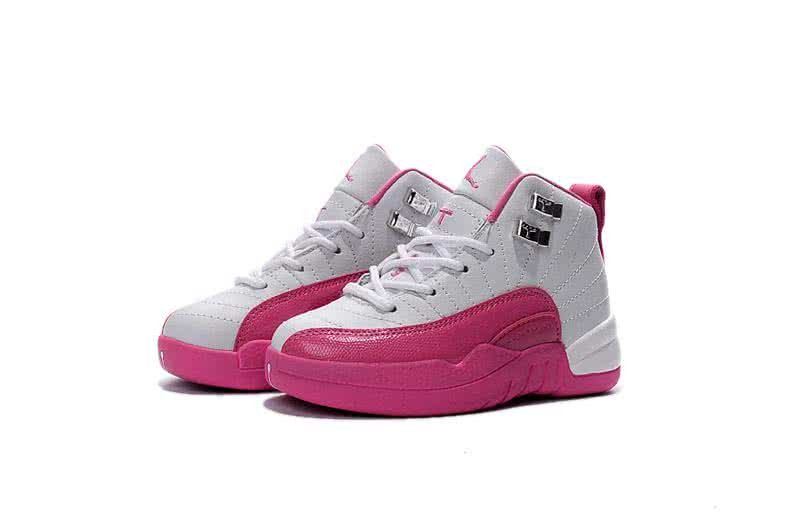 Air Jordan 12 Kids White And Pink 3