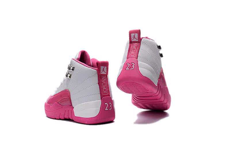 Air Jordan 12 Kids White And Pink 5