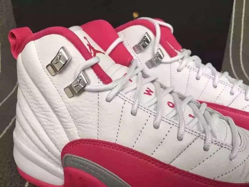 Air Jordan 12 GS Valentine's Day White And Pink Women 5