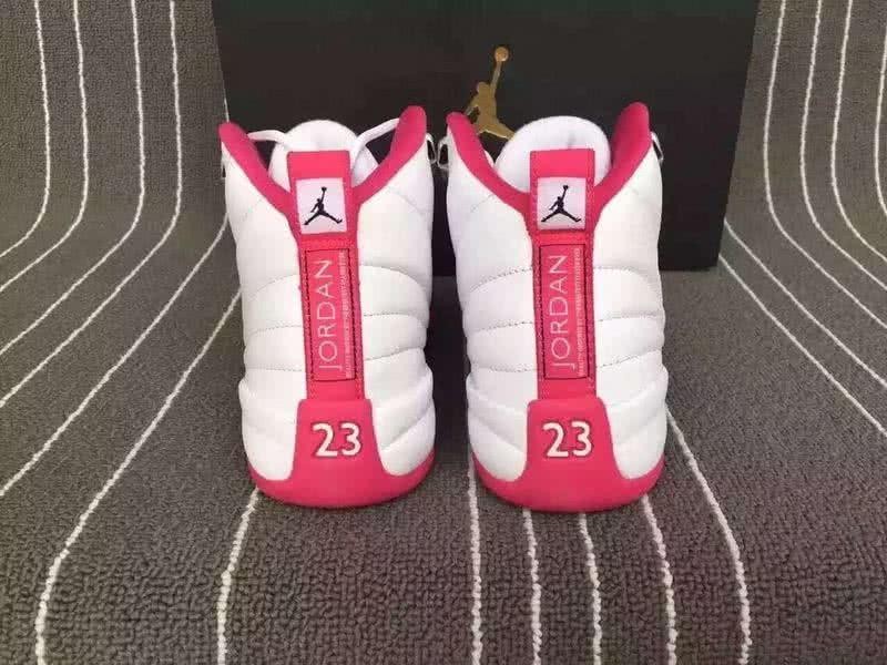 Air Jordan 12 GS Valentine's Day White And Pink Women 6
