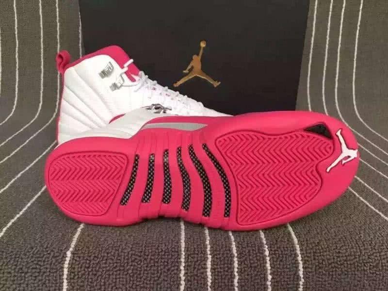 Air Jordan 12 GS Valentine's Day White And Pink Women 7