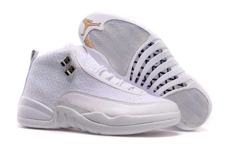 Air Jordan 12 All White Fabric Men 1