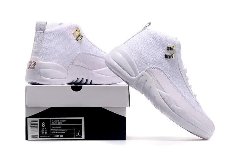 Air Jordan 12 All White Fabric Men 7