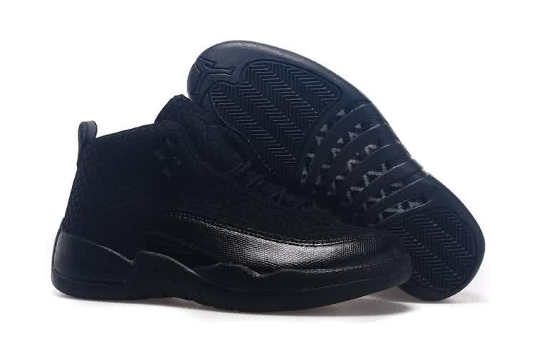 Air Jordan 12 All Black Fabric Men 1