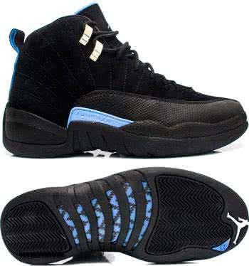 Air Jordan 12 Black And Sky Blue Men 1