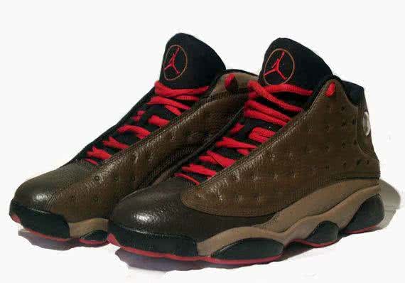Air Jordan 13 Brown And Red Shoelaces Men 1