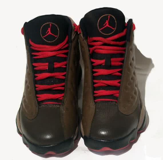 Air Jordan 13 Brown And Red Shoelaces Men 2