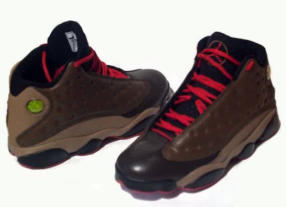 Air Jordan 13 Brown And Red Shoelaces Men 5
