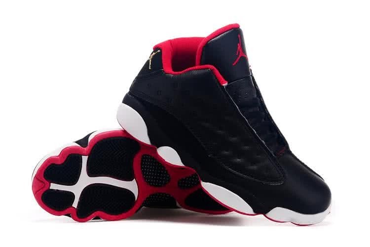 Air Jordan 13 Black Red And White Men 4