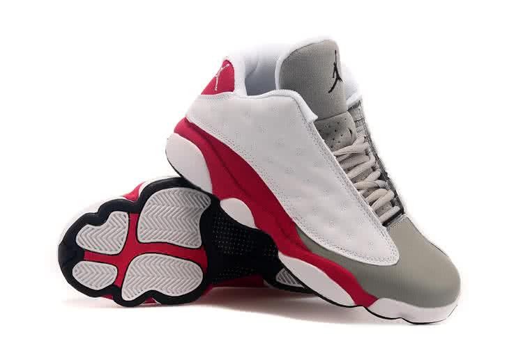 Air Jordan 13 White Grey And Red Upper Men 4