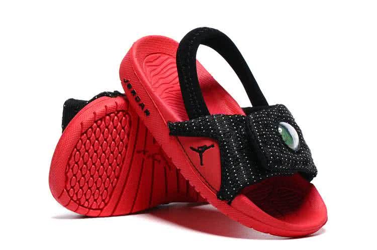 Air Jordan 13 Kids Sandals Black And Red 5
