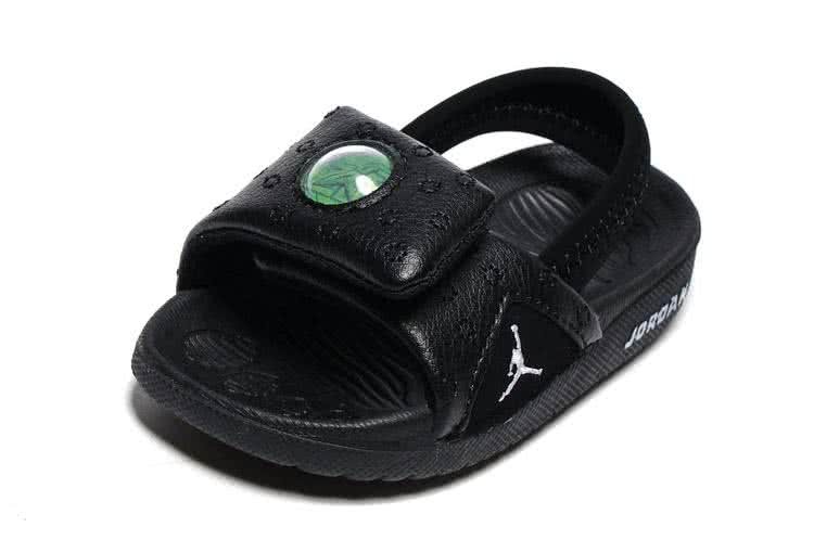Air Jordan 13 Kids Sandals All Black 4