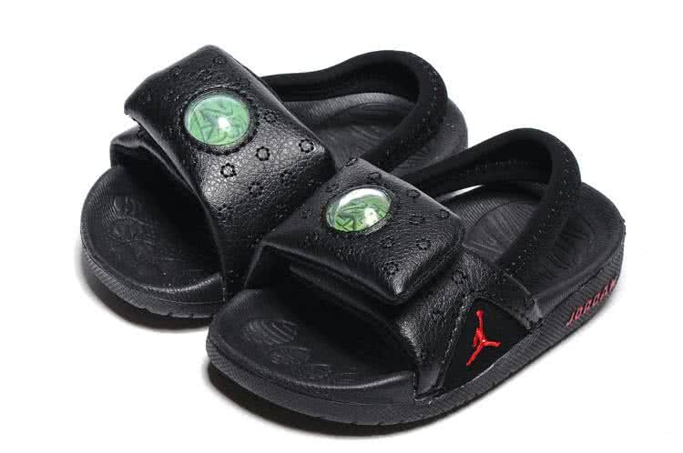 Air Jordan 13 Kids Sandals All Black 1