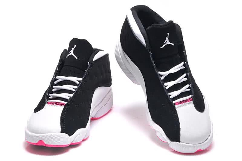 Air Jordan 13 White Black And Pink Women 3