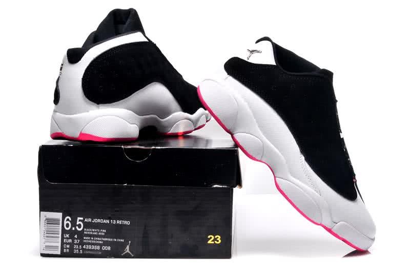 Air Jordan 13 White Black And Pink Women 5