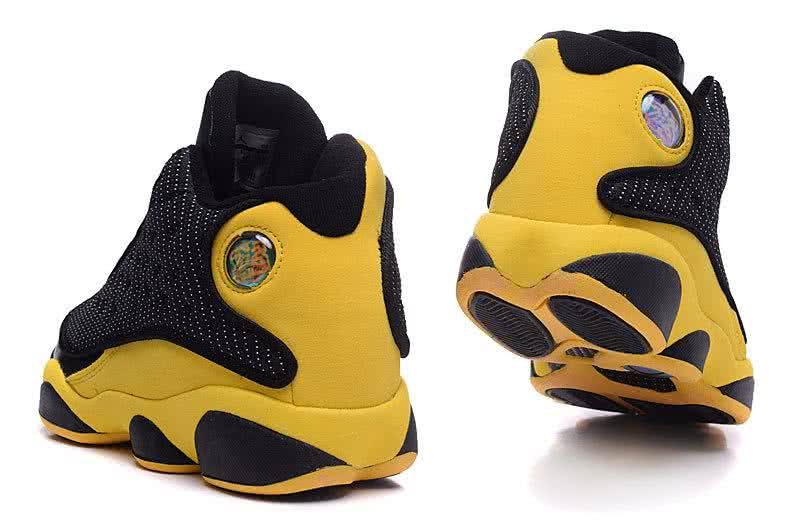 Air Jordan 13 Fabric Black And Yellow Men 4