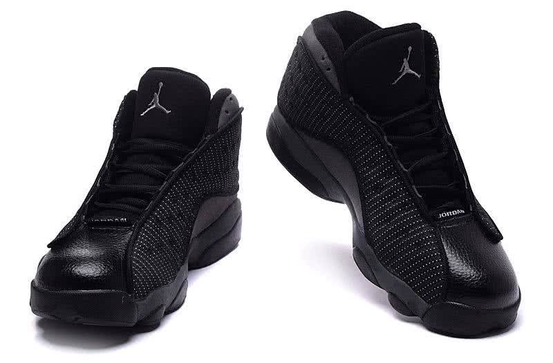 Air Jordan 13 All Black Fabric Men 3
