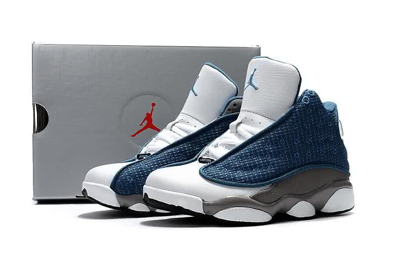 Air Jordan 13 Kids Blue White And Grey 4