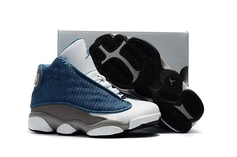 Air Jordan 13 Kids Blue White And Grey 1