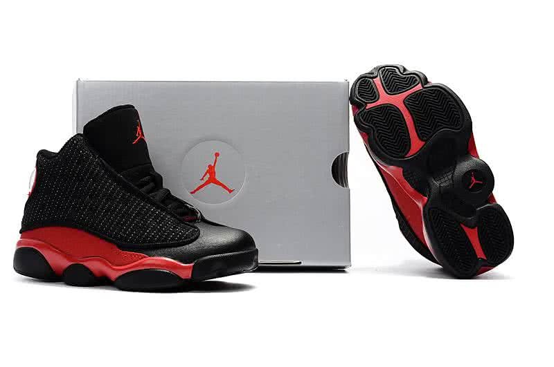 Air Jordan 13 Kids Black And Red 3