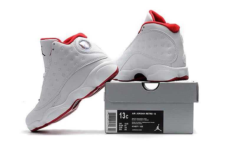 Air Jordan 13 Kids White Upper And Red Sole 2