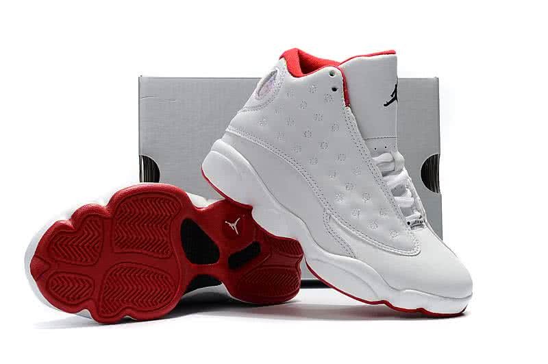 Air Jordan 13 Kids White Upper And Red Sole 5