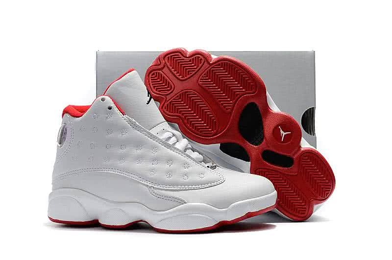 Air Jordan 13 Kids White Upper And Red Sole 1
