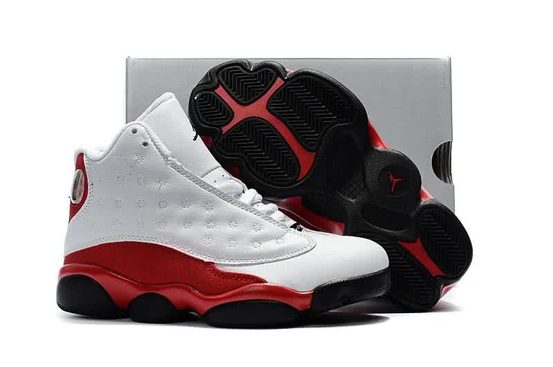 Air Jordan 13 Kids White Red And Black 1