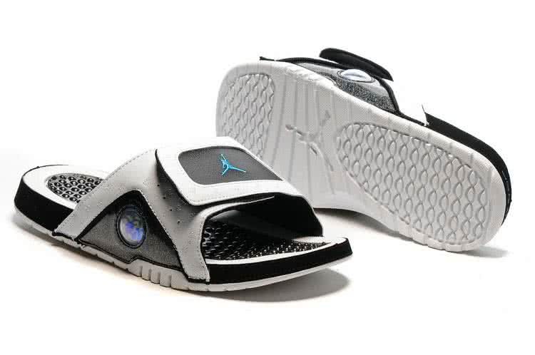 Air Jordan 13 Slippers Grey And White Men 5