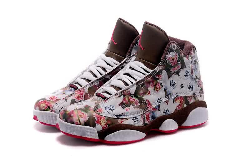 Air Jordan 13 High Pink Blossom White Lily Brown And White Women 3