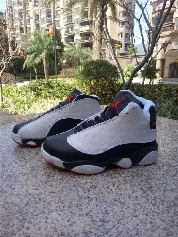 Air Jordan 13 Kids Black White And Red 6