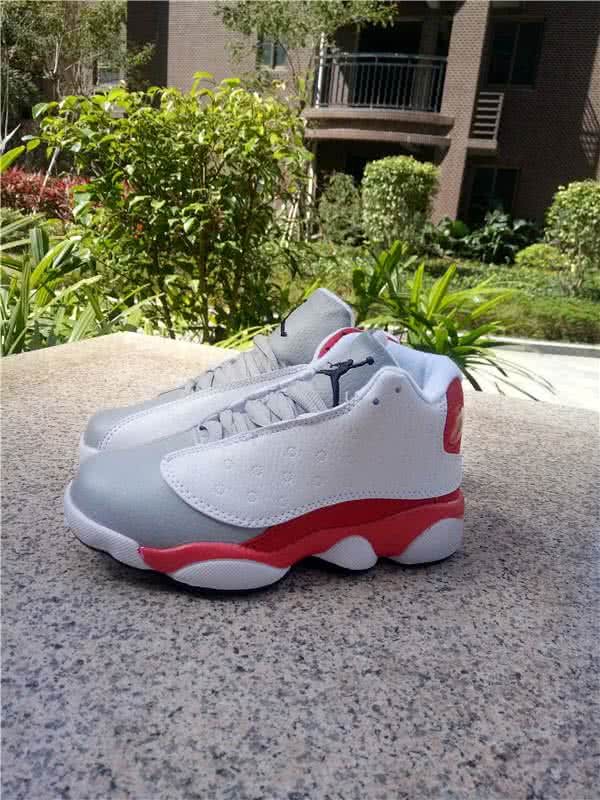 Air Jordan 13 Kids White Grey And Red 1