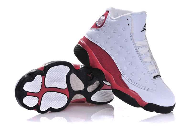 Air Jordan 13 Kids White Red And Black 3