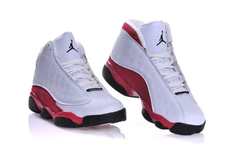 Air Jordan 13 Kids White Red And Black 4