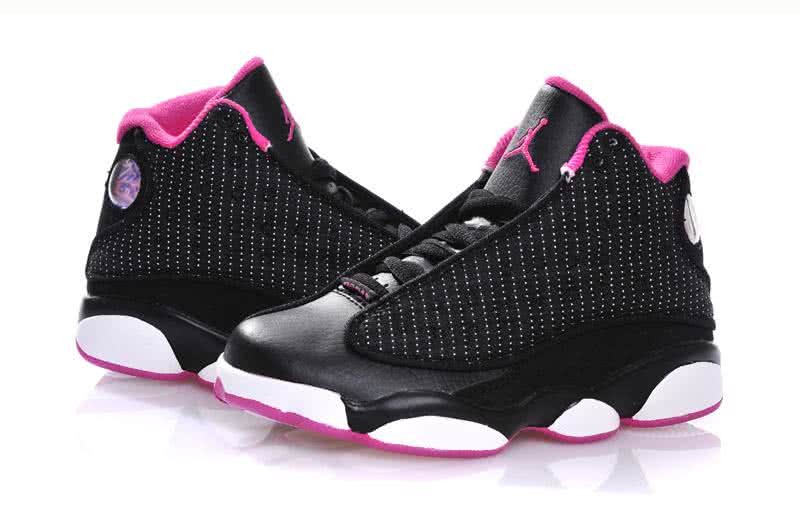 Air Jordan 13 Kids Black Pink And White 3