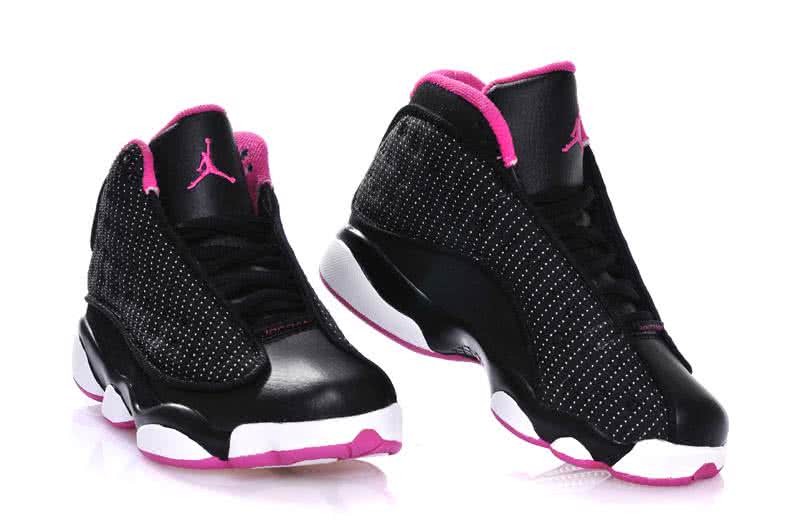 Air Jordan 13 Kids Black Pink And White 6