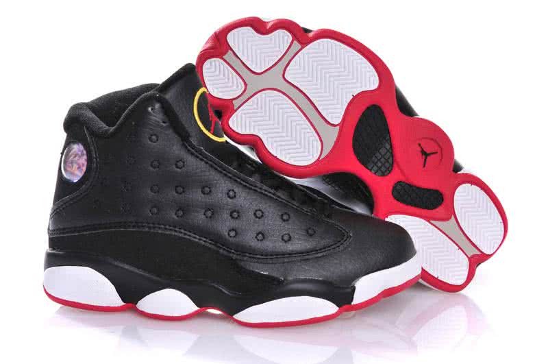 Air Jordan 13 Kids Black White And Pink 1