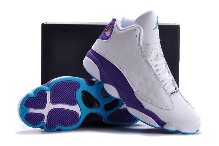 Air Jordan 13 Low White Purple And Blue Men 2