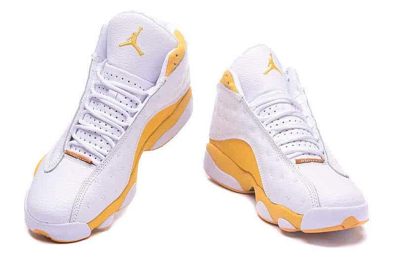 Air Jordan 13 White And Yellow Men 2