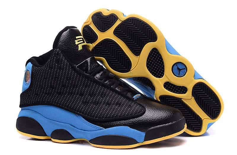Air Jordan 13 Black Blue And Yellow Men 1
